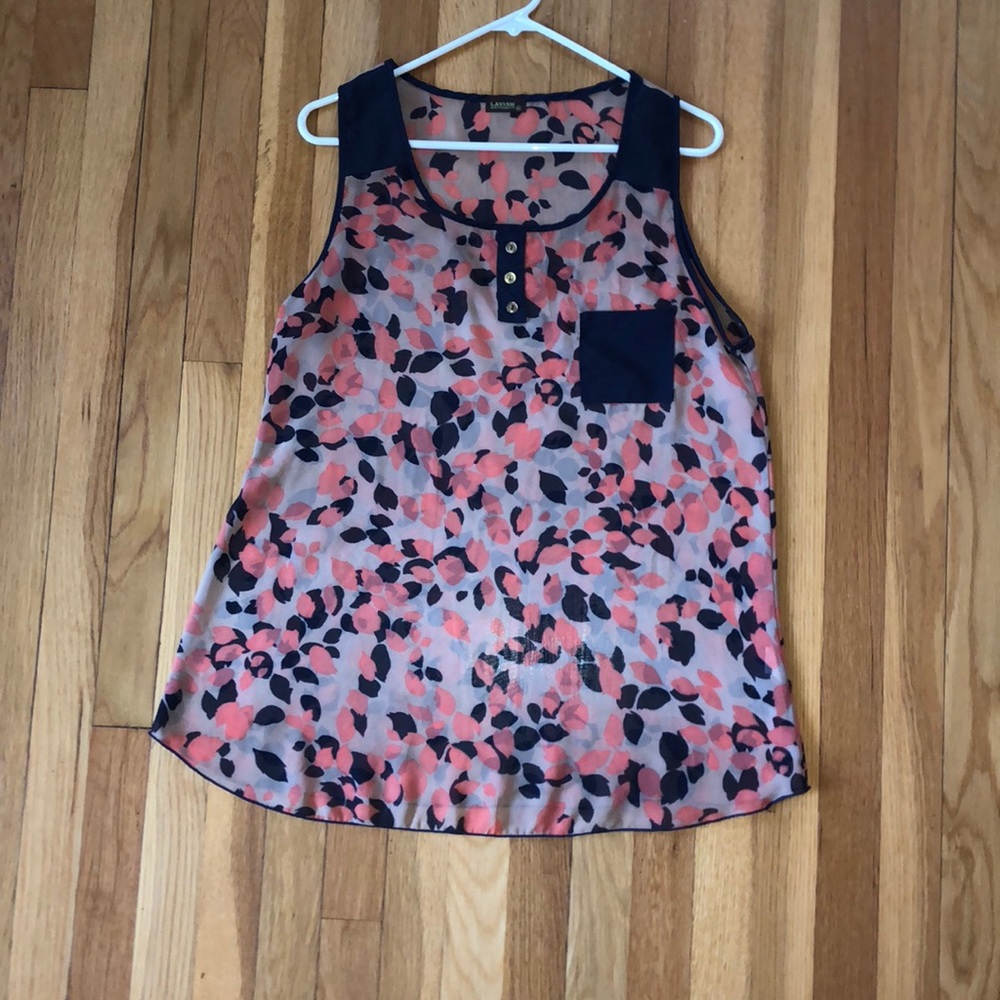 Maternity sleeveless dressy tunic blouse